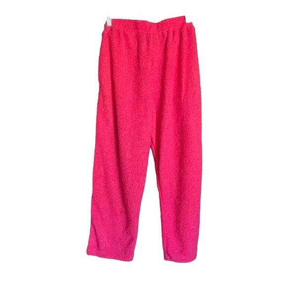 NWT Saturday Sunday Womens Fleece Lounge Pants Straight Leg Size XS Pink - Picture 3 of 5